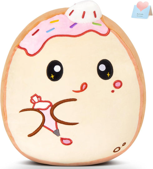 Glow Guards Original 12-Inch Toast Bread Plush Pillow Cute Toast Stuffed Animal with Piping Bag Soft Toast Plush Toy Pillow Birthday Gift for Boys...