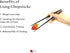 JapanBargain, 5-Pair Black Bamboo Chopsticks Set with Traditional Japanese Crane Moon Sakura Design, Reusable Wooden Chop Sticks, Dishwasher Safe,...