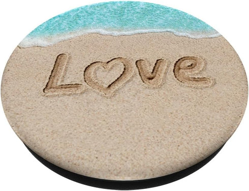 Beach Sand Love - Cell Phone Mount & Hand Holder Knob 6858 PopSockets PopGrip: Swappable Grip for Phones & Tablets PopSockets Adhesive PopGrip...
