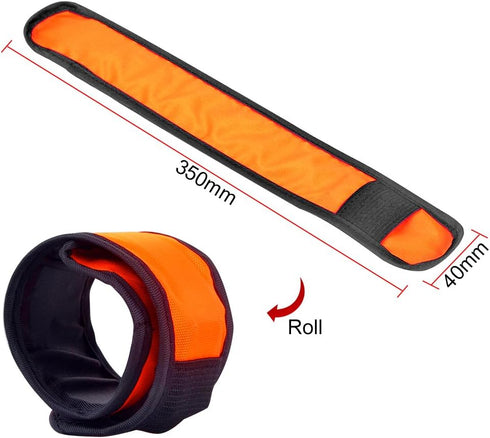 Pack of 6 LED Light Up Band Slap Bracelets Night Safety Wrist Band for Cycling Walking Running Concert Camping Outdoor Sports...