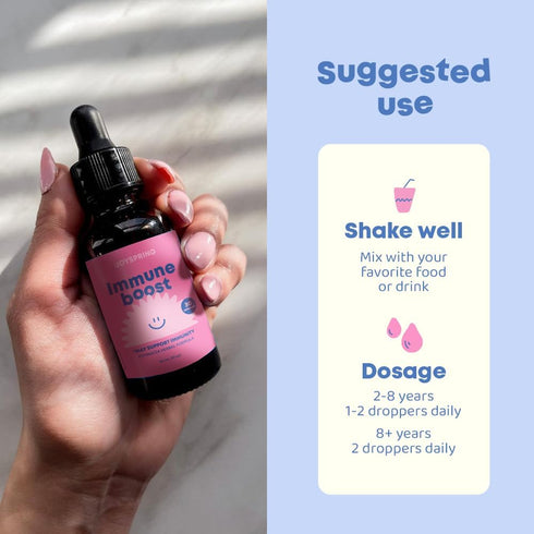 JoySpring Immune Support Supplement - Say Goodbye to Sick Days with Liquid Immune Support for Kids with Elderberry, Vitamin C, D3, & Zinc - Kids I...
