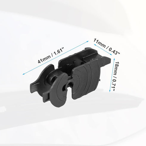 ACROPIX Universal Front Wiper Blade Arm Adapter Clip Type D - Pack of 4 Black...