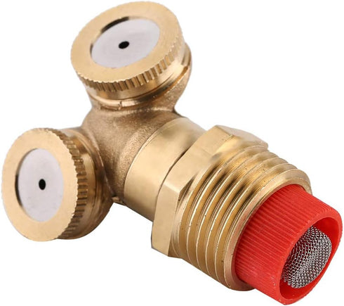 2pcs Brass Spray Misting Nozzle, Double Nozzle Spray Agricultural Garden Sprinkler Irrigation Sprayer for Washers Cleaner Gun...