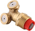 2pcs Brass Spray Misting Nozzle, Double Nozzle Spray Agricultural Garden Sprinkler Irrigation Sprayer for Washers Cleaner Gun...