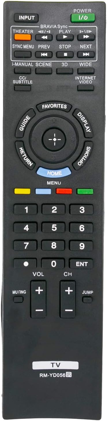 RM-YD056 RMYD056 Remote Control Replacement for Sony Bravia LCD TV XBR-52LX900 KDL-40HX800 KDL-46HX800 KDL-55HX800 XBR52LX900 KDL40HX800 KDL46HX80...