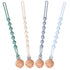 4-Pack Silicone Pacifier Clip Holder, Soft Flexible Binky Clips, Food Grade Silicone Pacifier Strap with Clip, Teethers Toys Clips, for Baby Boy a...