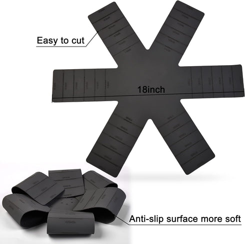 Pot & Pan Protectors, 3-Piece Silicone Cookware Protector Pad, Stacking Pan Protector. It Has a Unique Opening and Fixing Design That Can be Used ...