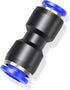 TAILONZ PNEUMATIC Blue Straight Reducing 3/16" Tube OD x 3/8" Tube OD Tube OD Push to Connect Tube Fittings Push Lock PG3/16-3/8 (Pack of 10)...