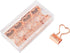 Rose Gold Metal Binder Clips with Heart Shaped Handle 0.74"/19mm foldback Clips in Acrylic Crystal Box Invoice Bill Clip Decorative Paper Clips No...