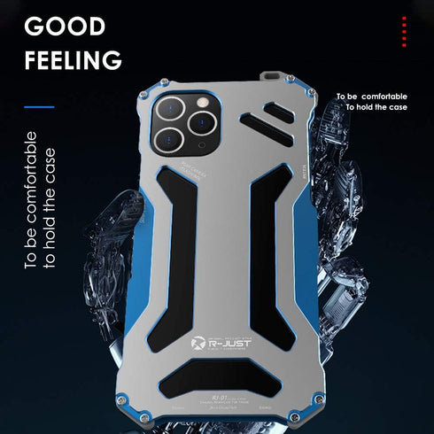 Kowauri Metal Case for iPhone 12 Pro Max,Gundam Aluminum Metal Shock Proof Frame Bumper Double Color Oxidation Aluminum Metal Case Cover for iPhon...