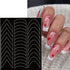 8 Pcs French Tip Manicure Edge Auxiliary Line Nail Art Stickers Heart Butterfly Flowers Nail Design Airbrush Nail Stencils Stickers for Nail Art S...