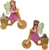 Miniature Fairy Garden Accessories, Small Fairy (Angel) and Rabbit Figurines on The Bicycle for Flower Pot, Home Decor, Birthday Cake Topper, Car ...