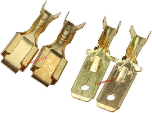 Lsgoodcare 20Sets 6.3MM 2 Pin Way Electrical Automotive Wire Connector Kits Male Female Socket Plug Terminal for Motorcycle Car...