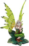 Ebros Mythical Goddess Green Earth Pixie Dust Fairy Blowing Crystal Bubble Statue 6" Tall Whimsical Tribal Gaia Faerie Fantasy Sculpture...