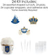 Big Dot of Happiness Royal Prince Charming - Cupcake Decoration - Baby Shower or Birthday Party Wrappers and Treat Picks Kit - Set of 24...