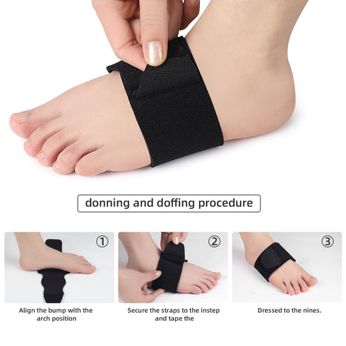Arch Support for Plantar Fasciitis Relief, Adjustable Arch Support Sleeves for Men and Women with Gel Pads for Flat Feet, High Arches, Feet Pain R...