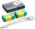 Rechargeable 9V Lithium Batteries - 13500mWh Long Lasting LI-ion Batteries with Micro Charging Cable - Quick Charge in 1.5 Hours, 9 Volt Battery f...