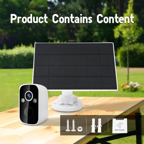 5W Solar Panel, IP 65 Waterproof 5V Micro USB Port for Security Cameras Wireless Outdoor, Compatible with Rechargeable Battery Security Camera...