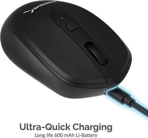 SABRENT 2.4GHz Rechargeable Wireless Mouse with Adjustable Resolution (MS-RCWM)...
