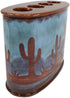 Ebros Rustic Southwestern Desert Cactus Arizona Wilderness Bathroom Accent Resin Figurine Accessories Western Country Cabin Lodge Decorative (Toot...