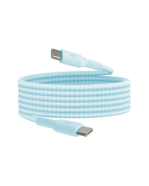 Belkin BoostCharge (2M/6.6ft) Braided USB-C to USB-C Cable for iPhone 15, iPhone 15 Pro, iPhone 15 Pro Max, iPhone 15 Plus, Galaxy S24, S23, Note1...