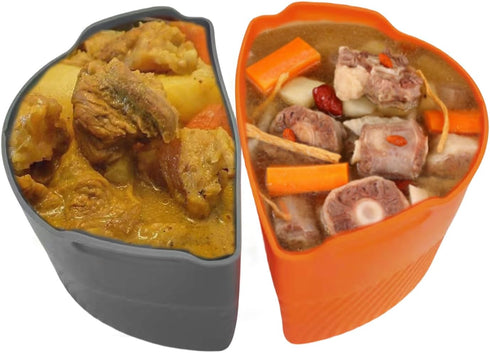 2 Pack Reusable Slow Cooker Liners,BPA Free Silicone Slow Cooker Liner, Dishwasher Safe Divider Insert,Compatible for Most 6 Quart Slow Cooker (Gr...