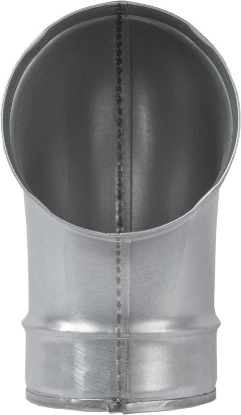 4" Inch 90? Degree Galvanized Steel Duct Elbow - Pressed Industrial Connector Bend - Ventilation Pipe Fitting - Dryer, Exhaust, Extractor Hood Air...