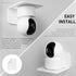 OAPRIRE White Floating Wall Shelves Set of 3 for Security Cameras, Baby Monitors, Speakers & More - Universal Acrylic Small Wall Shelf with Cable ...