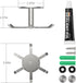 2pcs Under Cabinet Hooks Rotating Kitchen Utensil Holder 304 Stainless Steel Adhesive Utensil Hanging Rack for Kitchen Utensils/Tools/Towel/Knife(...
