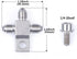 Stainless Steel AN3-3AN Male Brake Hose End Tee Block with screw 1/4-20 unf Titanium Color...