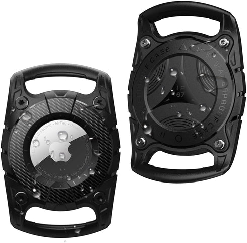 Waterproof Pet Airtag Dog Collar Holder Airtag Keyring, Anti-lost Shock Resistant Air Tag Holder Hard TPU Airtag Dog Collar Case for Key,Backpack,...
