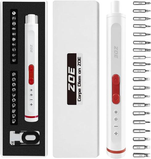 Mini electric screwdriver set,22-in-1 power screwdriver cordless rechargeable with LED light,20 S2 magnetic Bits set,Small repair tool for Phones,...