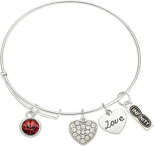Birthstone Charm Bracelet & Bangle - Women's Jewelry...