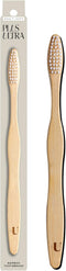 Plus Ultra Bamboo Toothbrush - BPA Free Soft Bristle Toothbrush for Adults - Dentist-Approved All-Natural Toothbrush Logo Etched on Toothbrush Han...
