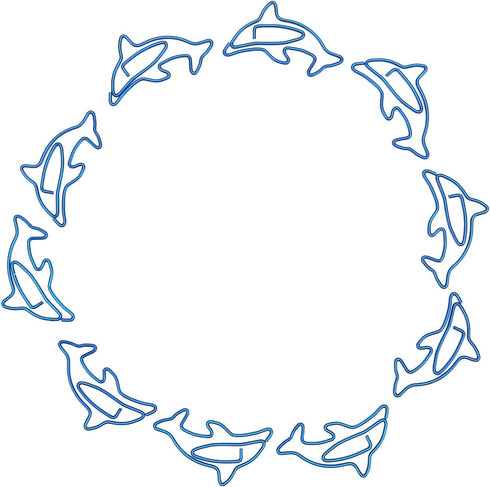 100Pcs Paper Clips, Dolphin Shaped Paper Clip Memo Note Clips Bookmark Clips Cute Paper Clips School Office Supplies...