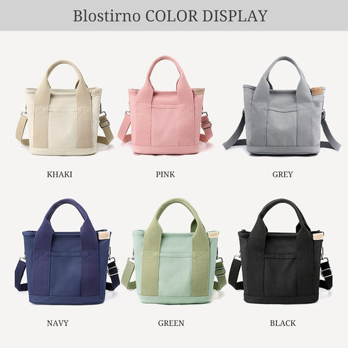 Blostirno Women's Small Canvas Tote Bag Stylish Satchel Mini Shoulder Crossbody Bags Fashion Hobo Messenger Purse Handbags...