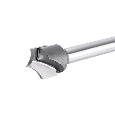 SpeTool 1/4" Shank Point Cutting Roundover Router Bit with 1/2" Cutting Diameter 1/4" Radius, Carbide 2 Flute Tipped Round Over Beading Bits for C...