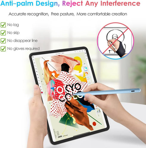 DTTO Stylus Pen for Apple iPad 10th/9th/8th/7th/6th Generation, Pro 11 Inch, Pro 12.9 Inch 6th/5th/4th/3th Gen, Mini 6th/5th Gen, iPad Air 5th/4th...