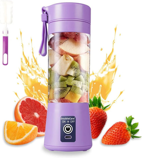 Portable Blender Cup,Electric USB Juicer Blender,Mini Blender Portable Blender For Shakes and Smoothies, juice,380ml, Six Blades Great for Mixing,...