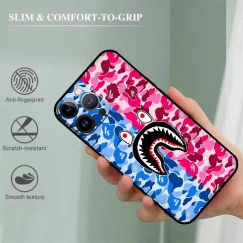 Shark Teeth Case for iPhone 13 Pro Max Silicone, Cute Soft Clear Camo Shark Face Full Body Protection Shockproof Cover, Compatible with iPhone 13 ...