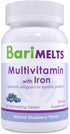BariMelts Bariatric Multivitamin with Iron - 1 Month Supply (60 Fast-Dissolving Tablets) - Sugar-Free - Post-Op Bariatric Vitamins - Natural Blueb...