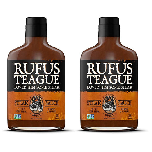 Rufus Teague - Spicy Steak Sauce - Premium Steak Sauce - 7 oz. Bottles - 2 Pack...