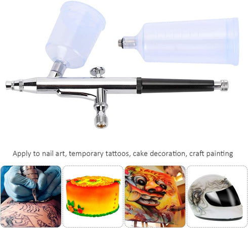 Acrylic Paint Artist Set, Action Airbrush DoubleAction Pneumatic Spray Gun for Art Supplies for Painting...