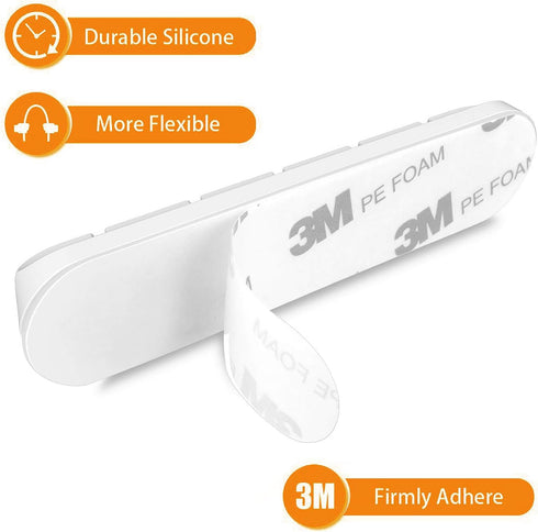 Cord Organizer Cable Management for Desk - 5 Packs White Clips and Cord Keeper, The White Self-Adhesive Holder are Easy to Apply and Stops Wire Ge...