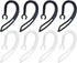 Universal Silicone Ear Hooks, Flexible Ear Piece Clamp, Replacement Ear Loop Clips for Bluetooth Headset Mini Two Way Radio (Two Colors Pack of 8)...