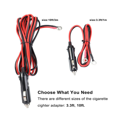 Heavy Duty Male Plug Cigarette Lighter Adapter 3.3FT Power Charger Cord with LED Light 16 AWG Cable for Car Inverter Air Pump and DIY...