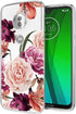 for Moto G7 Case, for Moto G7 Plus Case with Flowers, Slim Shockproof Clear Floral Pattern Soft Flexible TPU Back Phone Cover for Motorola Moto G7...