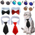 8 Pieces Pets Dog Cat Bowtie Pet Sunglasses Pet Costume Adjustable Formal Necktie Collar for Cats Small Dogs Puppy Grooming Accessories (Black/red...