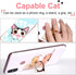 Cat Phone Ring Holder - EI Sonador Clear Cell Phone Ring Holder Transparent Stand Finger Grip (1 Silver + 1 Rose Gold Cat)......