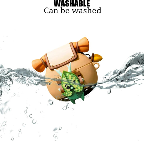 Silicone Korok Case Compatible with Beats Studio Buds/Beats Studio Buds+ with Keychain, Cute Anime Yahaha Shockproof Protective Cover with Cleanin...